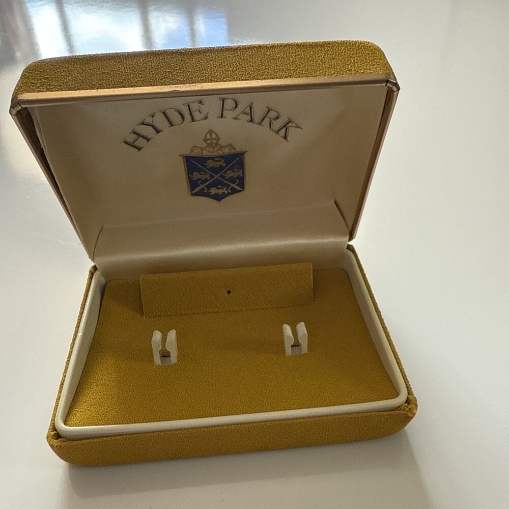 Vintage Hyde Park Jewelry Display Box 3.5” X 2.5” Yellow
